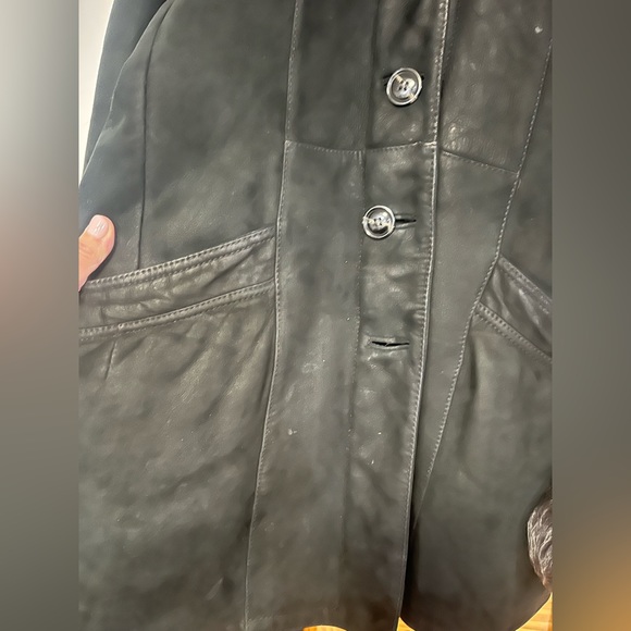 Genuine Shearling jacket coat size Large for women w/hood warm made in Italy - Picture 11 of 16